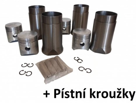veteráni - náhradní díly - Sada vložek, pístů, čepů a kroužků na Škodu Felicii